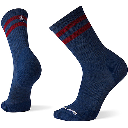 Smartwool Athletic Light Elite Stipe Crew Socks - Womens, Alpine Blue, Small, SW001249B25-AP-Small