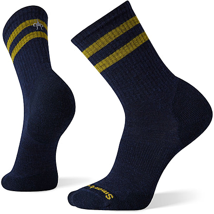 Smartwool Athletic Light Elite Stipe Crew - Mens, Deep Navy, Extra Large, SW001249092-DN-X-Large