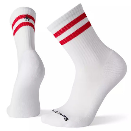 Smartwool Athletic Light Elite Stripe Crew Socks - Mens, Crimson, Large, SW001249151-L