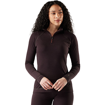 Smartwool Classic Thermal Merino Base Layer 1/4 Zip - Womens, Mink Heather, Small, SW002828P85100S000