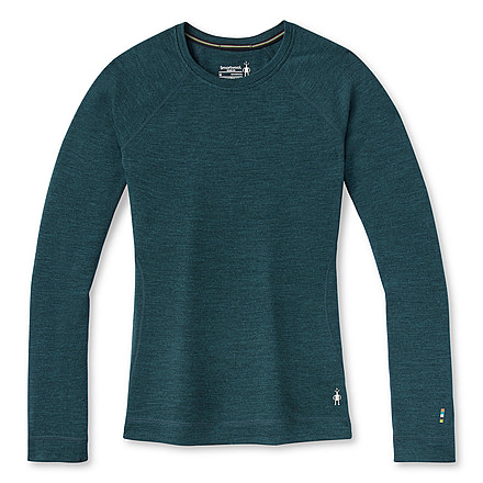 Smartwool Classic Thermal Merino Base Layer Crew - Womens, Twilight Blue Heather, Extra Small, SW016369G751-XS
