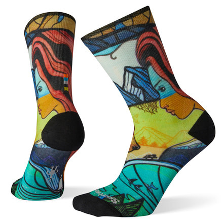 Smartwool Curated ChloroBlast Crew Socks - Womens, Multi Color, Medium, SW004059150-M