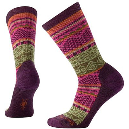 Smartwool Dazzling Wonderland Crew Sock - Women's, Bordeaux Heather, Small SW010381587-S