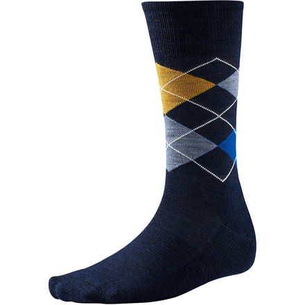 Smartwool Diamond Jim Casual Sock - Men's-Navy Heather/Blue-X-Large
