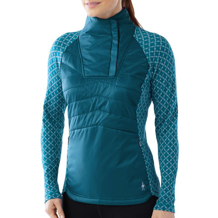 Smartwool Double Propulsion 60 Pullover - Women's-Glacial Blue-Small