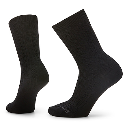 Smartwool Everyday Cable Crew Socks - Womens, Black, Medium, SW001830001100M000