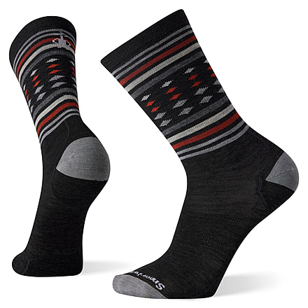 Smartwool Everyday Classic Stripe Crew Socks - Mens, Charcoal, Medium, SW001589003M