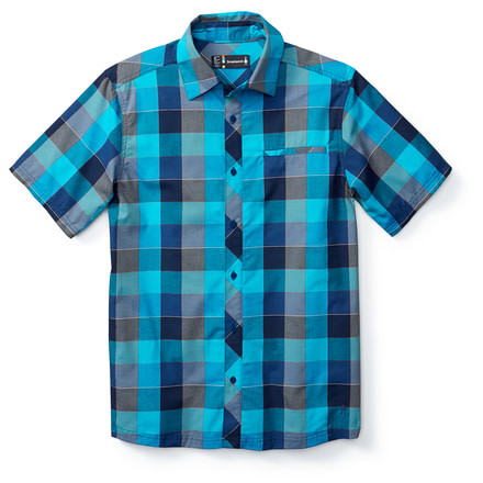 Smartwool Everyday Exploration Retro Plaid SS Shirt Mens, Sea Blue, XL, SW000330951-XL