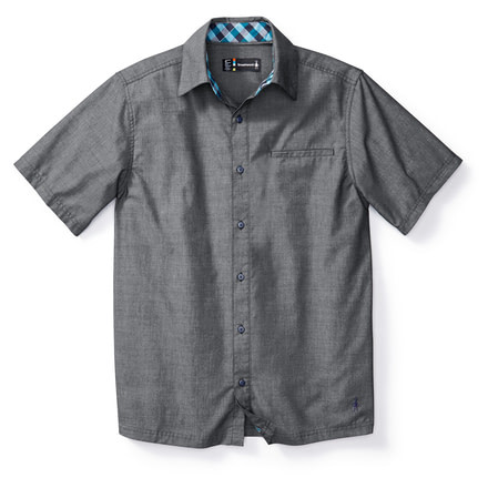Smartwool Everyday Exploration Chambray SS Shirt Mens, Dark Blue, L, SW000332491-L
