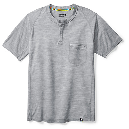 Smartwool Everyday Exploration SS Henley Mens, Light Gray, XXL, SW000272039-XXL
