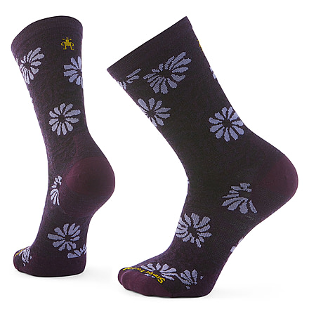 Smartwool Everyday Floral Crew Socks - Womens, Purple Iris, Medium, SW002678L90100M000