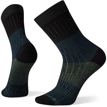 Smartwool Everyday Rib Color Block Crew Socks - Mens, Black, Large, SW005001001L