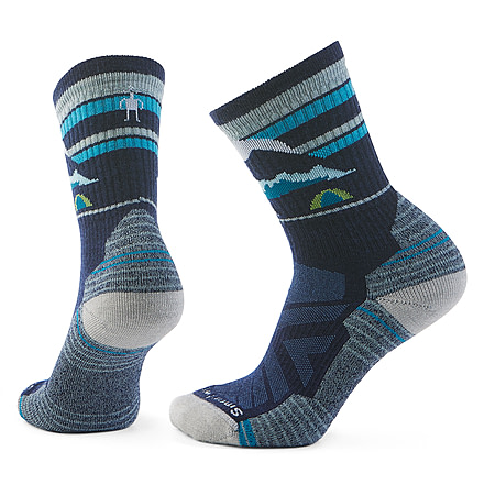 Smartwool Hike Light Cushion Mountain Moon Crew Socks - Womens, Deep Navy, Medium, SW002272092100M000
