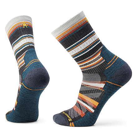 Smartwool Hike Light Cushion Panorama Crew Socks - Mens, Charcoal, Medium, SW002160003100M000