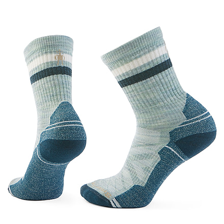 Smartwool Hike Light Cushion Tube Stripe Crew Socks - Womens, Frosty Green, Large, SW001578B72100L000