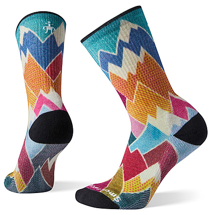 Smartwool Hike Light Mountain Print Crew Socks - Womens, Multi Color, Small, SW001297150-S