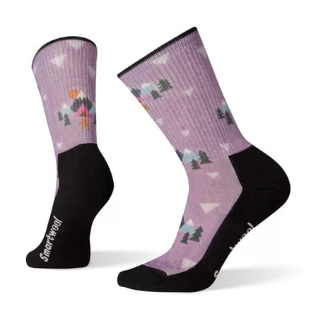 Smartwool Hike Light Under The Stars Print Crew Socks - Womens, Lavender, Large, SW001398511-L