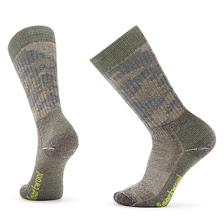 Smartwool Hunt Classic Edition Full Cushion Camo Tall Crew Socks, Chestnut, Medium, SW002265207100M000