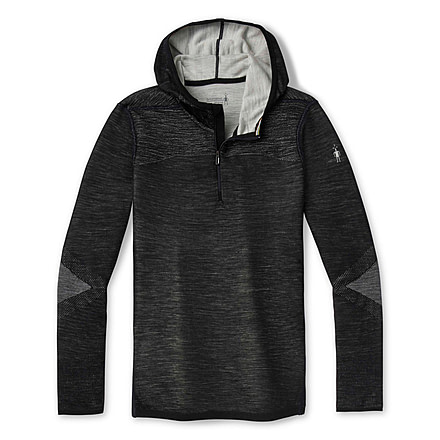 Smartwool Intraknit Merino 200 1/2 Zip Hoodie - Mens, Black/White, Medium, SW011550960M