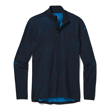 Smartwool Intraknit Merino 200 Pattern 1/4 Zip - Mens, Deep Navy/Neptune Blue Camo, Medium, SW016408F28-M