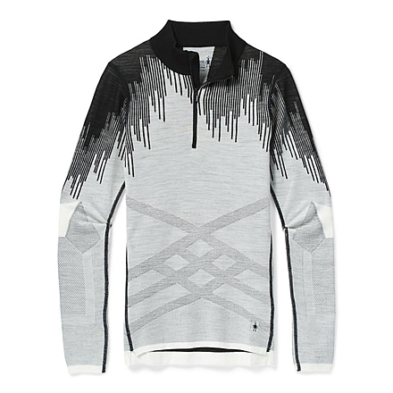 Smartwool Intraknit Merino 200 Pattern 1/4 Zip - Womens, White Polar Arc, Medium, SW016415F36-M