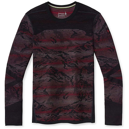 Smartwool Intraknit Merino 200 Pattern Crew - Mens, Black Mountain Stripe, Large, SW016407G39L