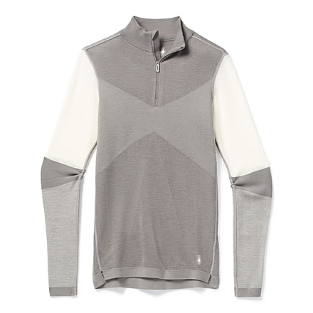Smartwool Intraknit Merino 250 Thermal Colorblock 1/4 Zip - Womens, Light Gray, Large, SW019299039-L