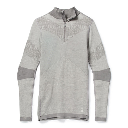 Smartwool Intraknit Merino 250 Thermal Pattern 1/4 Zip - Womens, Light Gray Plaid, Medium, SW016420F41-M
