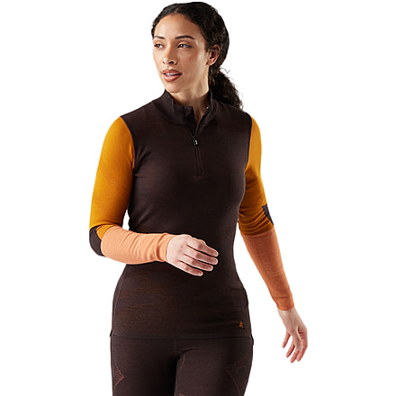 Smartwool Intraknit Thermal Merino Base Layer Colorblock 1/4 Zip - Womens, Mink, Large, SW002837P84100L000
