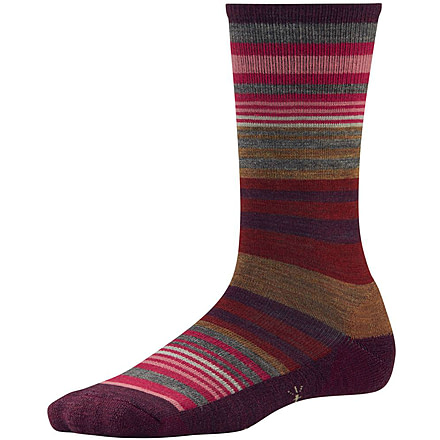 Jovian Stripe Sock - Womens-Aubergine Heather-Medium