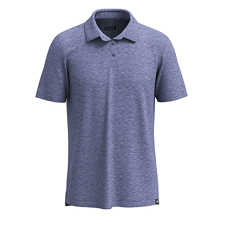 Smartwool Mens Merino Hemp Blend Short Sleeve Polo - Mens, Nightfall Blue Heather, Extra Large, SW016580P4410XL000