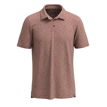 Smartwool Mens Merino Hemp Blend Short Sleeve Polo - Mens, Sable Brown Heather, Small, SW016580N21100S000
