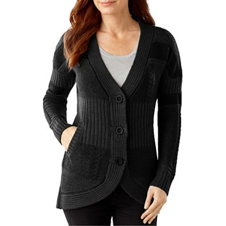 Smartwool Meran Long Cardigan - Womens, Charcoal Heather, Large, SW0SR243010L