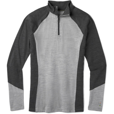 Smartwool Merino 150 Baselayer Colorblock 1/4 Zip - Womens, Light Gray Heather, Small, SW000420545-S