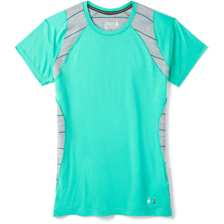 Smartwool Merino 150 Baselayer Colorblock Short Sleeve - Womens, Oasis, Large, SW000418D13-L