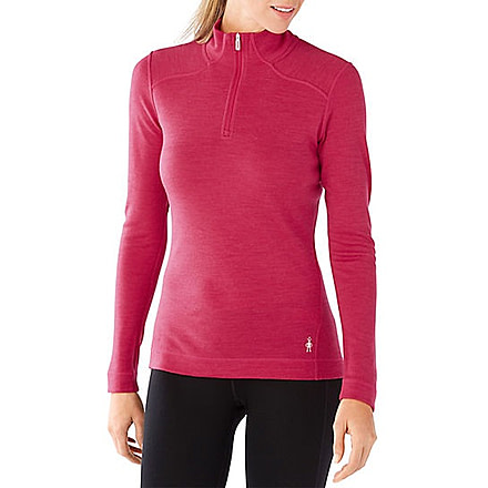 Smartwool Merino 250 Base Layer 1/4 Zip - Women's, Potion Pink Heather, Small, SW0NP221907S