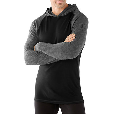 Smartwool Merino 250 Base Layer Pattern Hoody, Black, Small, SW016021001S