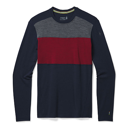 Smartwool Merino 250 Baselayer Colorblock Crew - Mens, Deep Navy, Small, SW016353092-S