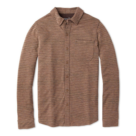 Smartwool Merino 250 Button Down Long Sleeve - Mens, Bourbon Tick Stitch, Small, SW010234C12-S