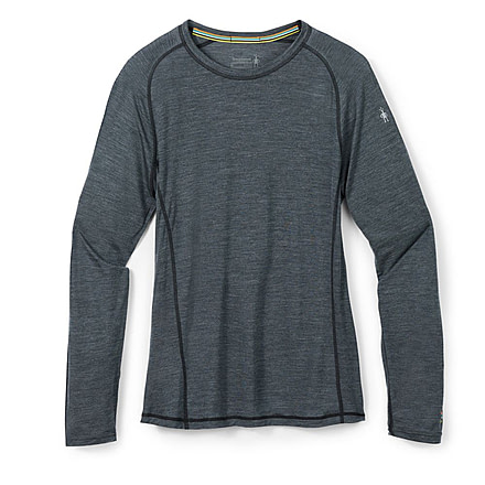 Smartwool Merino Sport 120 Long Sleeve - Mens, Charcoal Heather, Large, SW016546010L