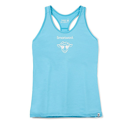 Smartwool Merino Sport 150 Aviator Sheep Graphic Tank - Womens, Ocean Spray, Small, SW016542J29S
