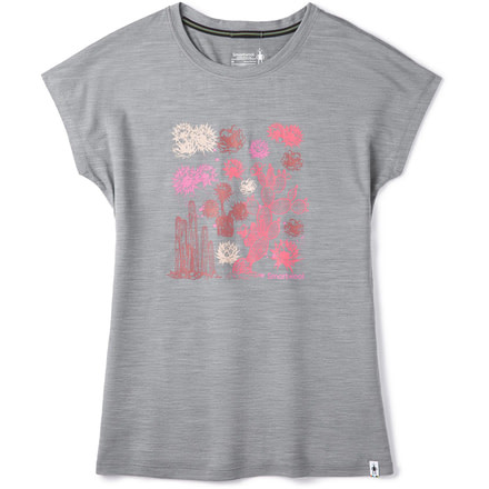 Smartwool Merino Sport 150 Cactus Crop Tee - Womens, Light Gray Heather, Small, SW015139545-S