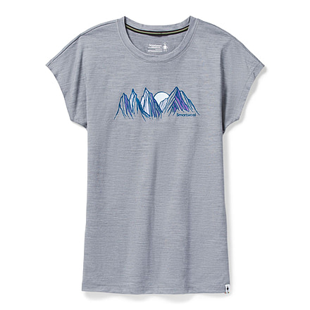 Smartwool Merino Sport 150 Castles in the Stratosphere Graphic Tee - Womens, Light Gray Heather, Extra Large, SW016331545-XL