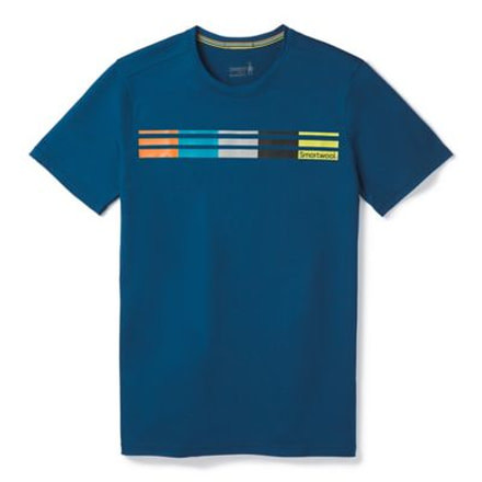 Smartwool Merino Sport 150 Flag Logo Tee - Mens, Alpine Blue, Medium, SW015155B25-M