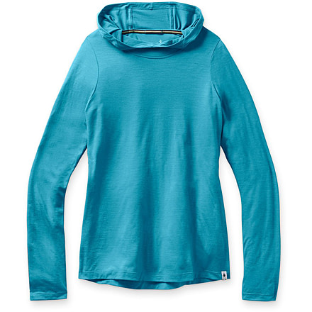 Smartwool Merino Sport 150 Hoodie - Womens, Light Ocean/Abyss Heather, Large, SW000718F67-LO/AH-Large