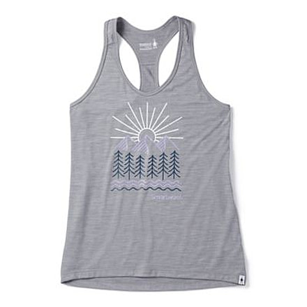 Smartwool Merino Sport 150 Mountain Morning Tank - Womens, Light Gray Heather, Medium, SW016175545-M