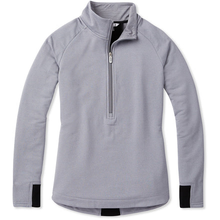 Smartwool Merino Sport Fleece 1/2 Zip Pullover - Womens, Light Gray Heather, Extra Small, SW019256545-XS
