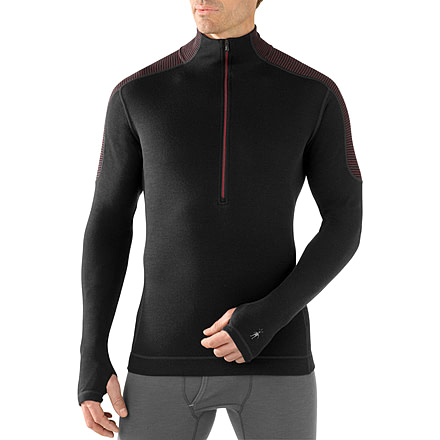 Smartwool Midweight Funnel Zip - Men's-Black-Large