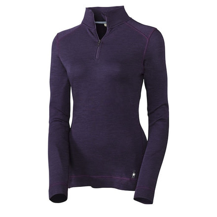Smartwool Midweight Zip T Long Sleeve - Women's - Purple Heather L
