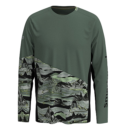 Smartwool Mountain Bike Long Sleeve Jersey - Mens, Sage Marble Giants Print, Medium, SW016964L611-M